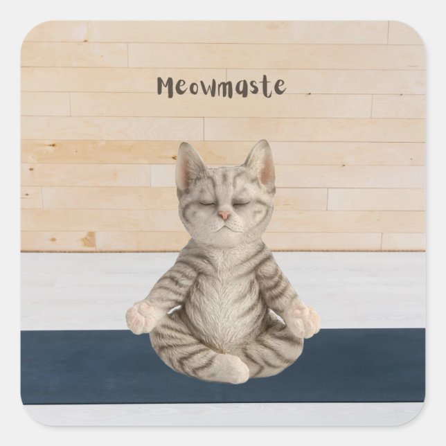 Meowmaste Cat Yoga Stickers (Front)