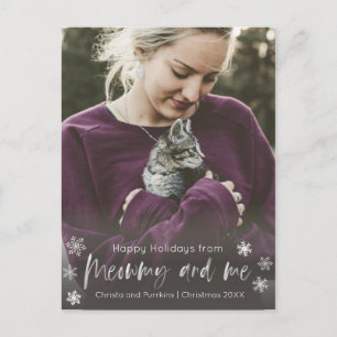 Meowmy And Me Cat Mum Photo Overlay Holiday Postcard