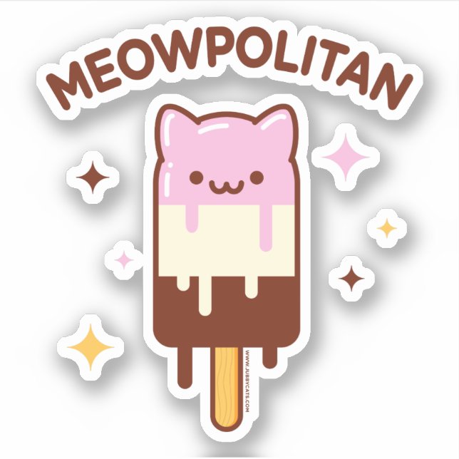 MEOWPOLITAN Cat Sticker (Front)