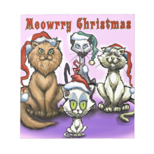 Meowrry Christmas Cats Notepad