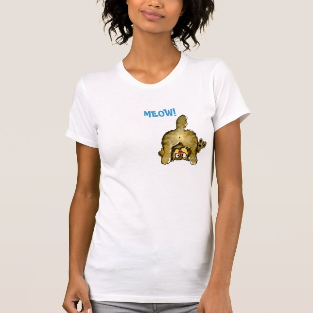 Meows it Going? Cartoon Cat T shirt (Front)