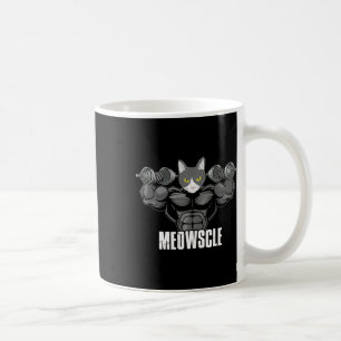 Meowscle Dumbells Workout Fitness Gym Muscle Coffee Mug