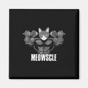 Meowscle Dumbells Workout Fitness Gym Muscle Magnet
