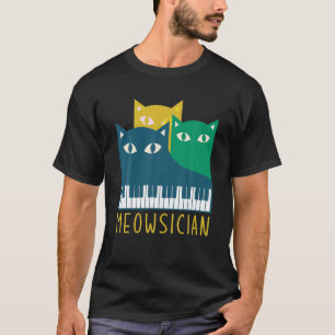 Meowsician Cat Lover Musician Music Keyboard Meow  T-Shirt