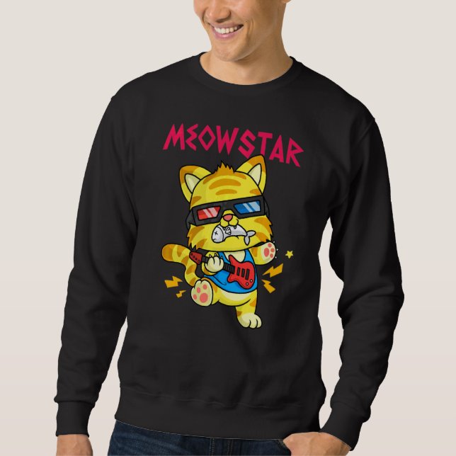 Meowstar And Long Live Rock And Roll Sweatshirt (Front)
