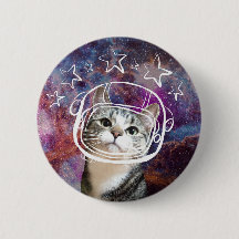Meowstronaut Kiba Headshot Pin