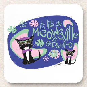 Meowsville Funny Kitty Coaster