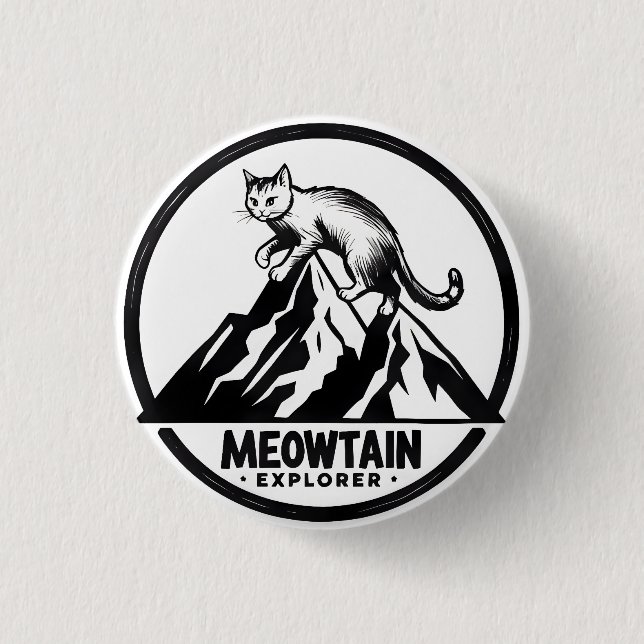 Meowtain Explorer 3 Cm Round Badge (Front)