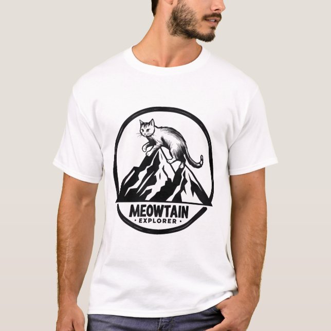 Meowtain Explorer T-Shirt (Front)