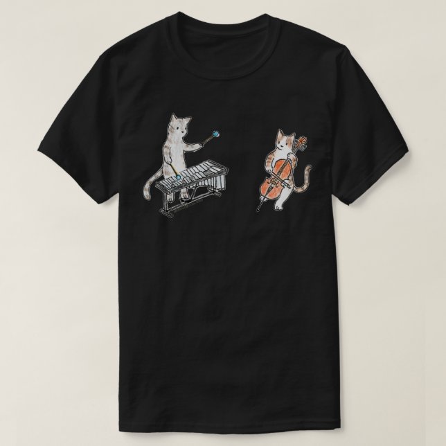 Meowtet Vibraphone amp Cello Duet  T-Shirt (Design Front)
