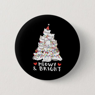 Meowy And Bright Cat Tree Cute Animal Kitten Chris 6 Cm Round Badge