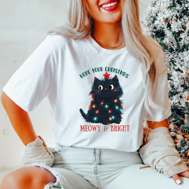 Meowy and Bright Christmas Cat T-Shirt (Creator Uploaded)