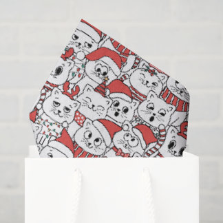 Meowy & Bright - Christmas Cats Tissue Paper