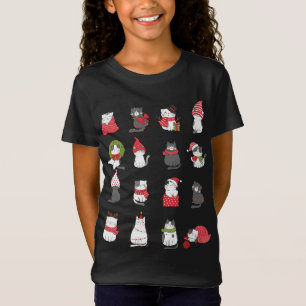 Meowy Cat Christmas Cute Santa Cats lovers T-Shirt