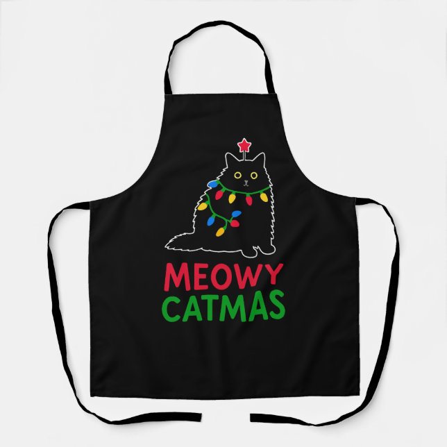Meowy Catmas Apron (Front)