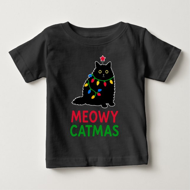 Meowy Catmas Baby T-Shirt (Front)