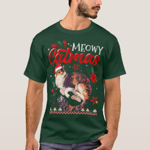 Meowy Catmas Calico Cat Christmas gigapixelstandar T-Shirt