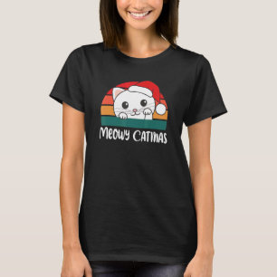 Meowy Catmas  Cat Christmas Cat Pun 1 T-Shirt