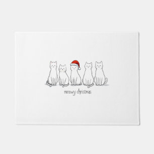Meowy Catmas Cat Christmas Cute Kitten Cats Santa Doormat