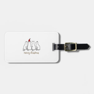 Meowy Catmas Cat Christmas Cute Kitten Cats Santa Luggage Tag