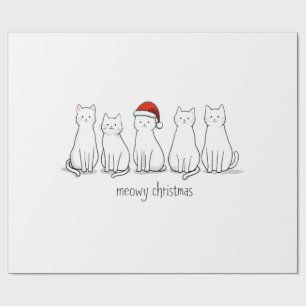 Meowy Catmas Cat Christmas Cute Kitten Cats Santa Wrapping Paper