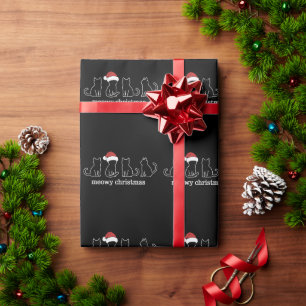 Meowy Catmas Cat Christmas Cute Kitten Cats Santa  Wrapping Paper