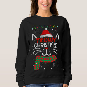 Meowy Catmas Cat Christmas Funny Xmas Sweatshirt