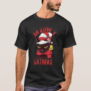 Meowy Catmas  Cat Christmas T-Shirt