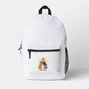 Meowy Catmas Cat Christmas Tree Xmas (1) Printed Backpack