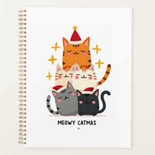 Meowy Catmas Cat Christmas Tree Xmas (3) Planner
