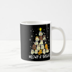 Meowy Catmas Cat Christmas Tree Xmas Girls Boys Fu Coffee Mug