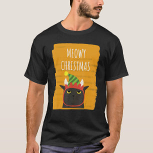 Meowy Catmas Cat Christmas Tree Xmas Girls Boys Sa T-Shirt