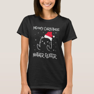 Meowy Catmas Cat Christmas Tree Xmas Girls Boys Sa T-Shirt