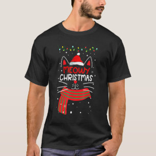 Meowy Catmas Cat Christmas Xmas Kids Girls Boys T-Shirt