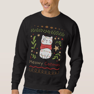 Meowy Catmas Cat Lover Christmas Xmas Sweatshirt