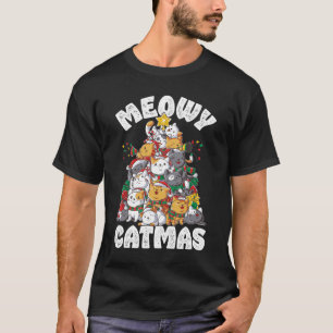 Meowy Catmas Cat Tree T-Shirt