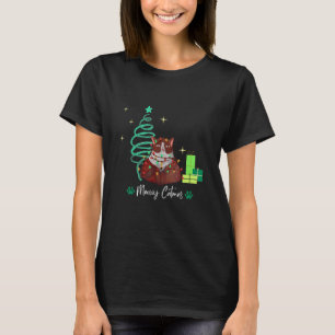 Meowy catmas christmas holiday festive Merry cat k T-Shirt