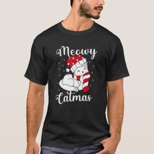 Meowy Catmas Christmas Holiday Season Cat T-Shirt