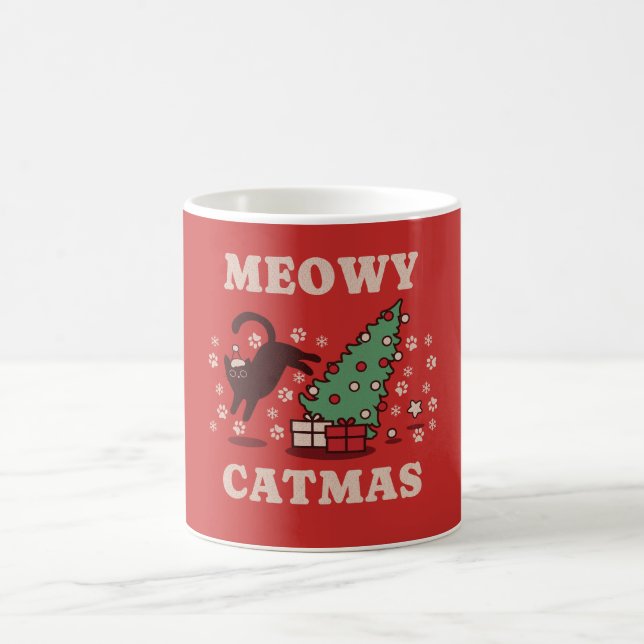 Meowy Catmas Coffee Mug (Center)