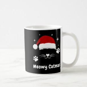Meowy Catmas Cute Kitten Cats Santa Hat Christmas  Coffee Mug