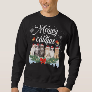 Meowy Catmas Family Matching Christmas Pyjamas San Sweatshirt