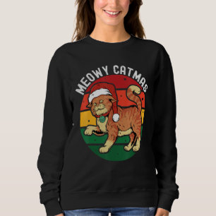 Meowy Catmas - Funny Cat Christmas Sweatshirt