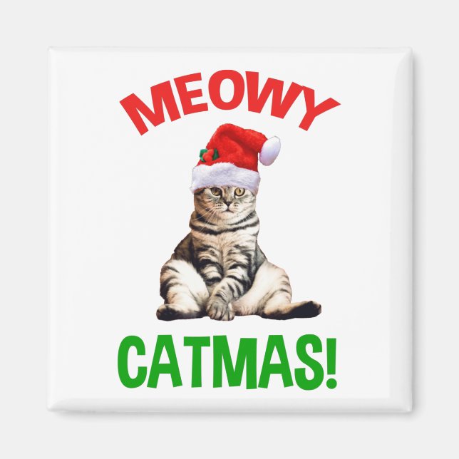 Meowy Catmas! Magnet (Front)