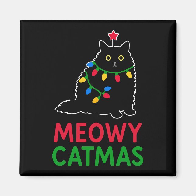 Meowy Catmas Magnet (Front)