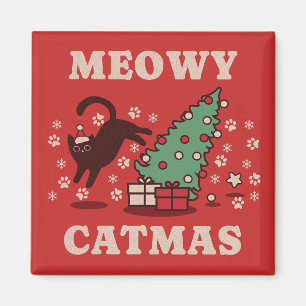 Meowy Catmas Magnet