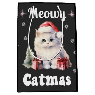 Meowy Catmas Medium Gift Bag