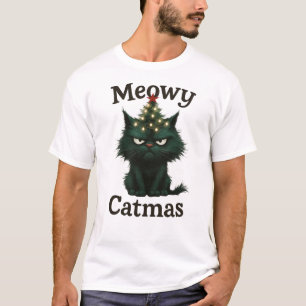 Meowy Catmas Moody cat T-Shirt