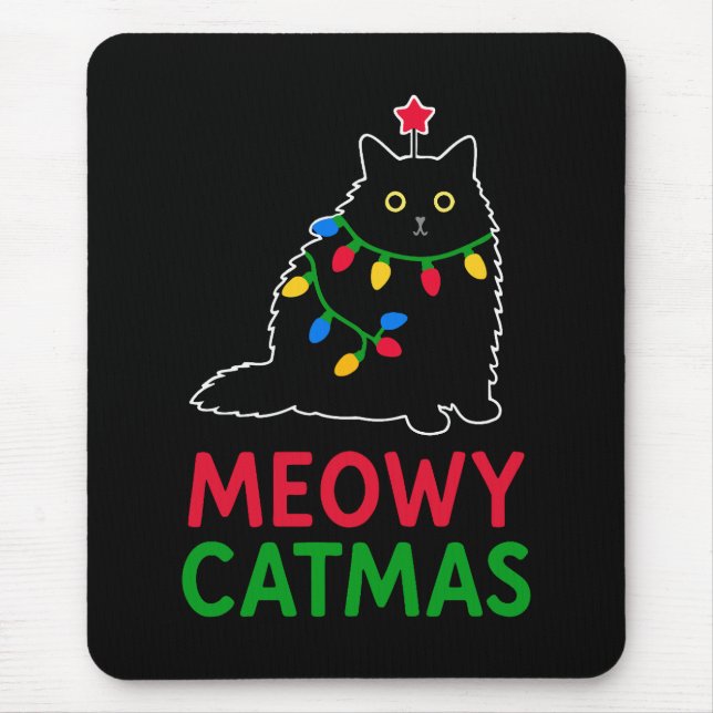 Meowy Catmas Mouse Pad (Front)