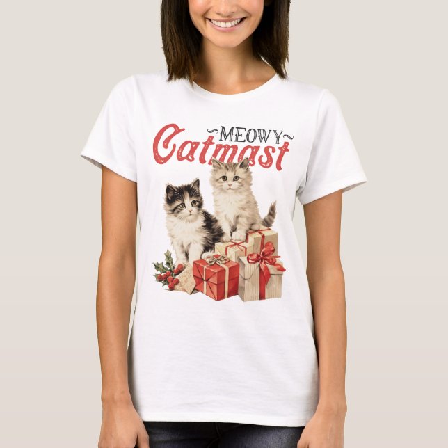 Meowy Catmas T-Shirt (Front)