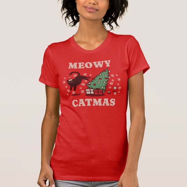 Meowy Catmas T-Shirt (Front)